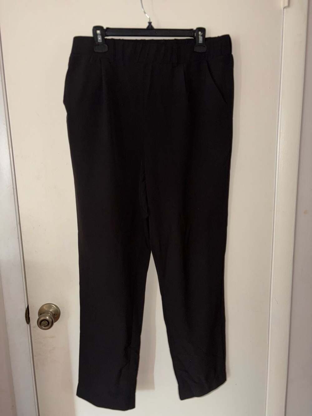Premise Women's Black Pull-On Straight Leg Trousers Size XL